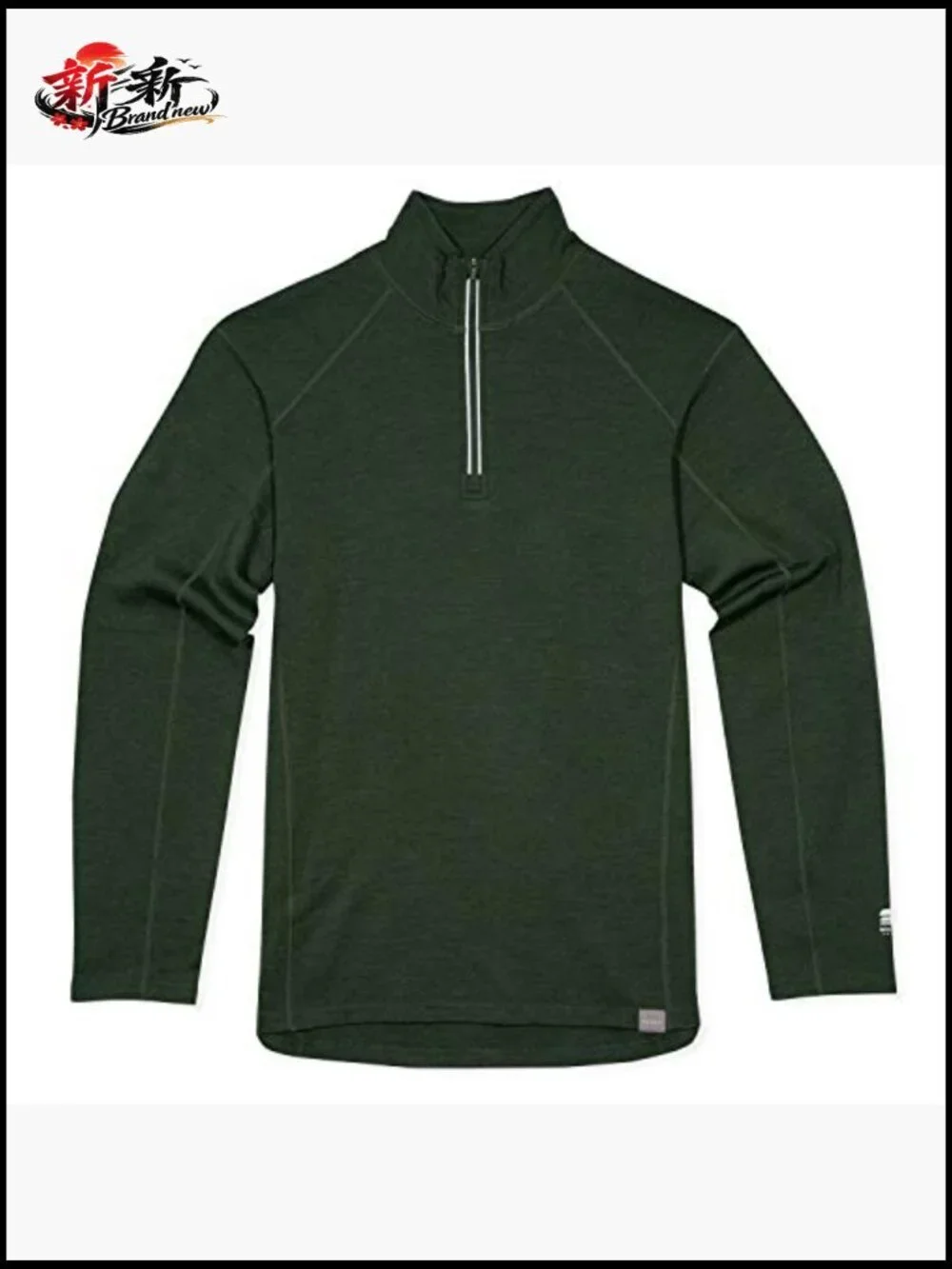 100% Merino Wool Heavyweight Half Zip Base Layer Sweater